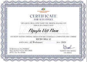 Chứng chỉ AI Văn phòng FPT